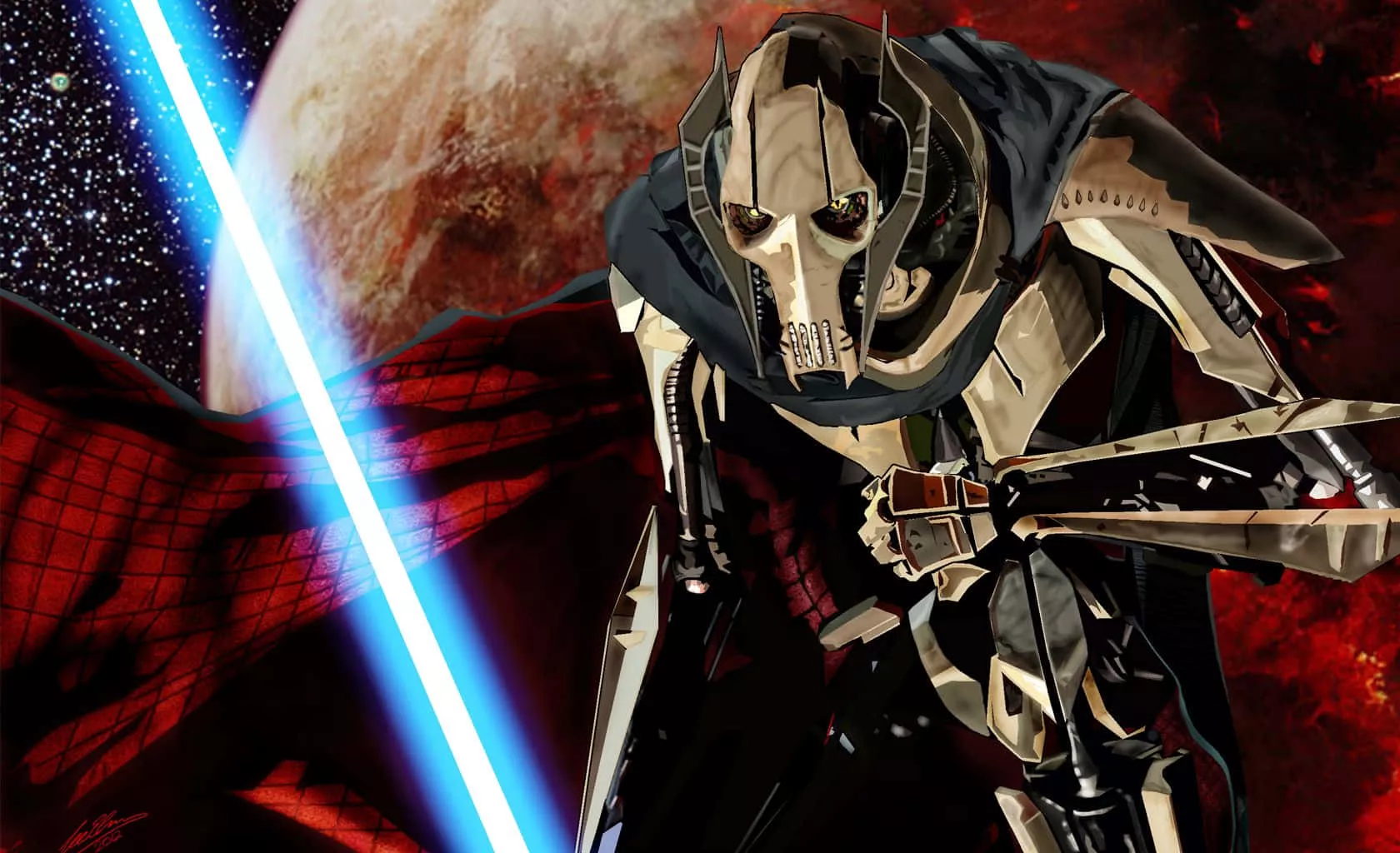 General Grievous With Light Saber
