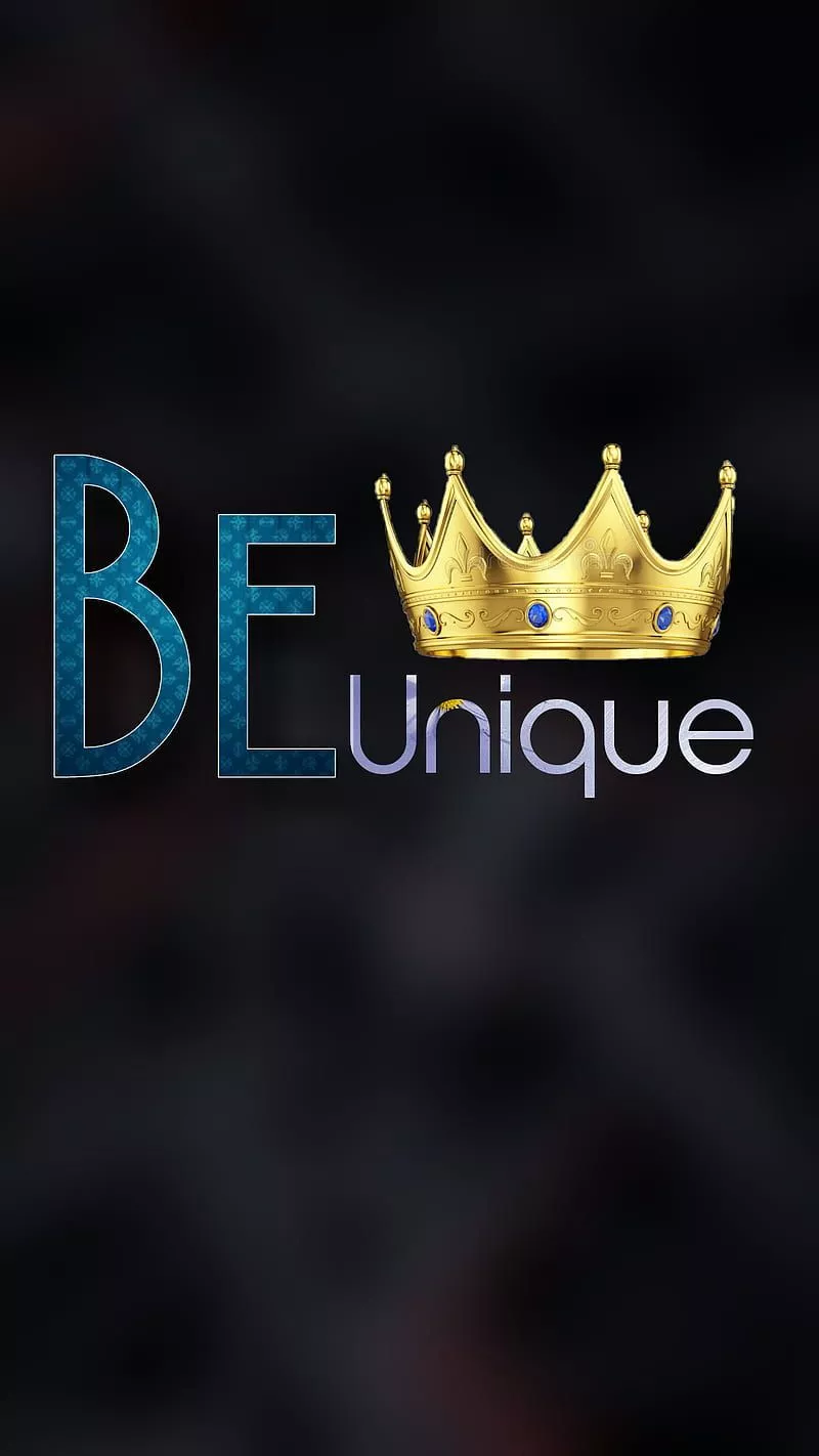 Be unique, crown, logo, queen, quote