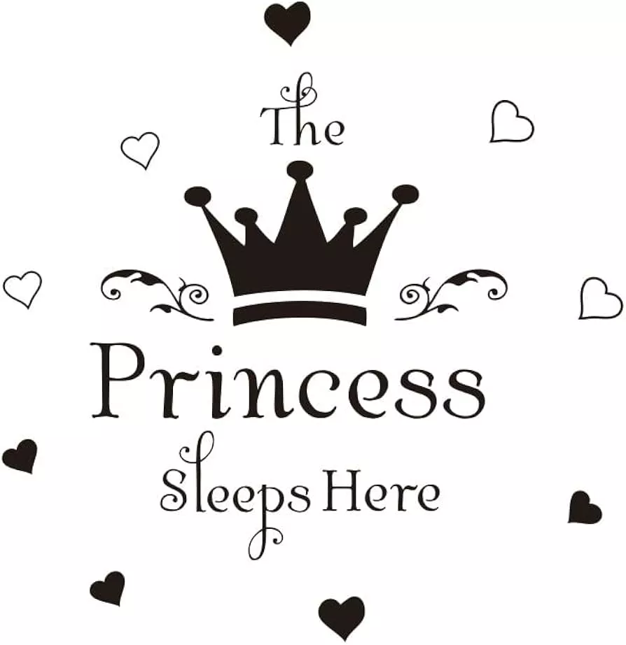 UILMNIY Art Princess Wall Decal