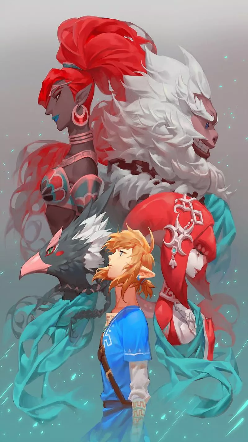 Botw champions, daruk, legend, link