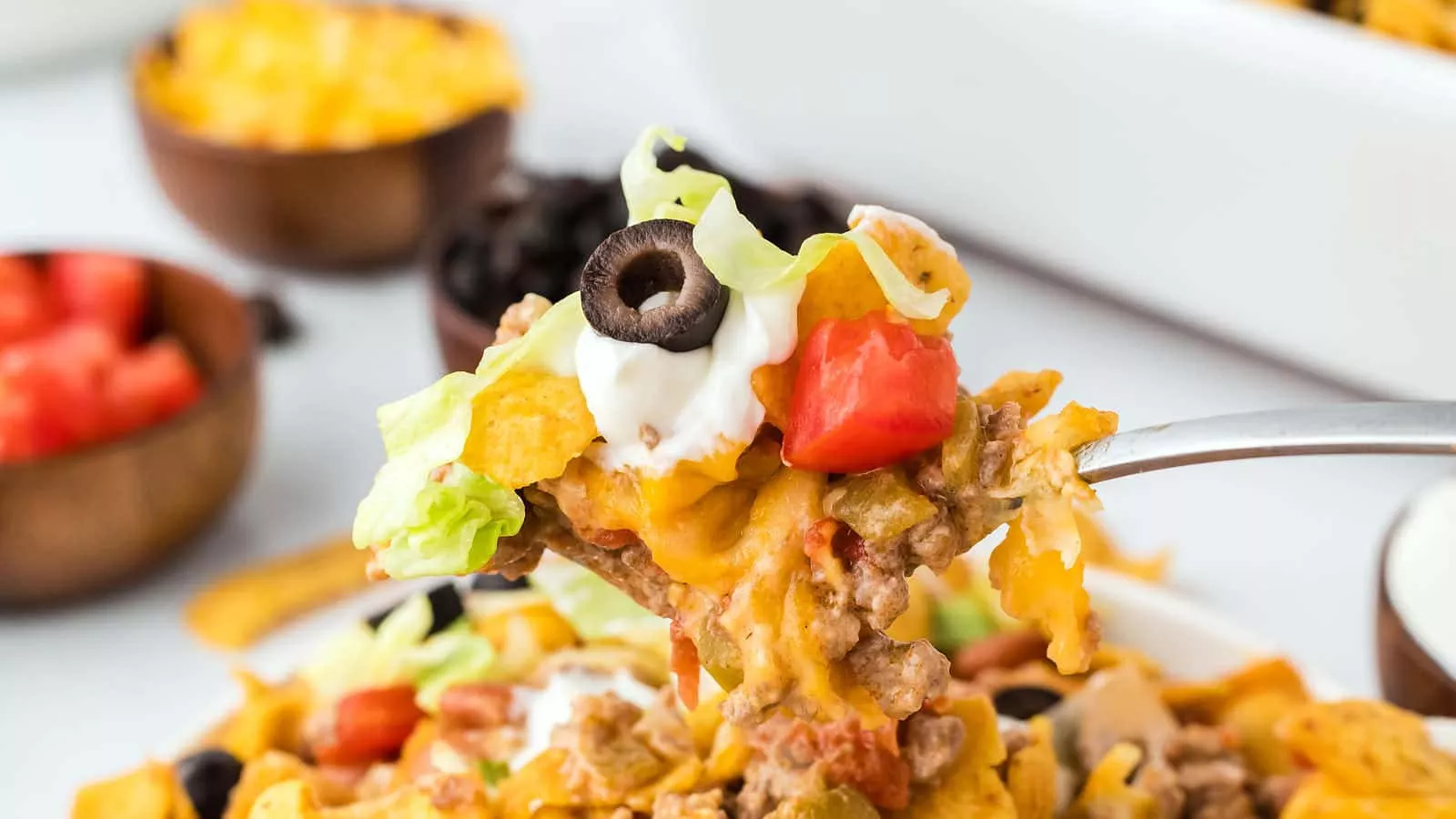 Easy Walking Taco Casserole