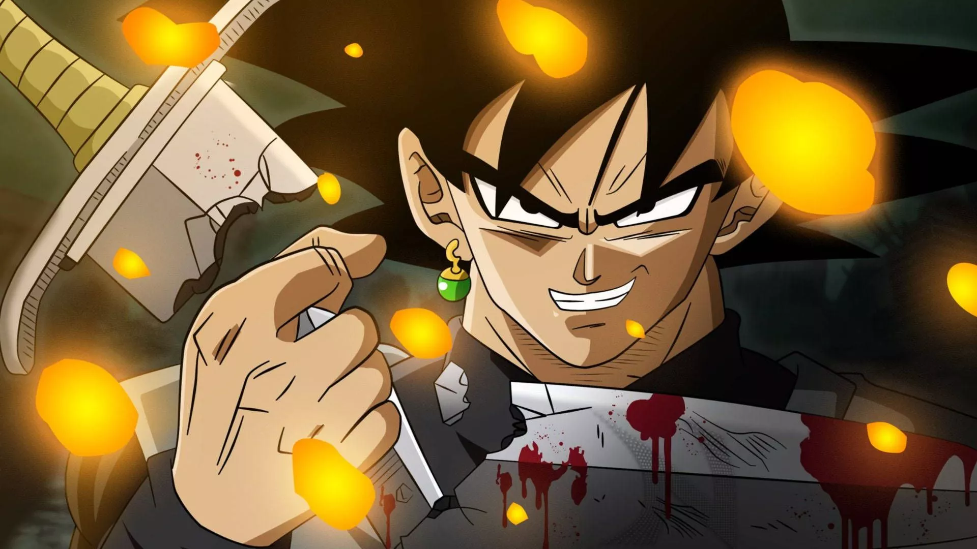 Goku Black Breaking the Sword Wallpaper