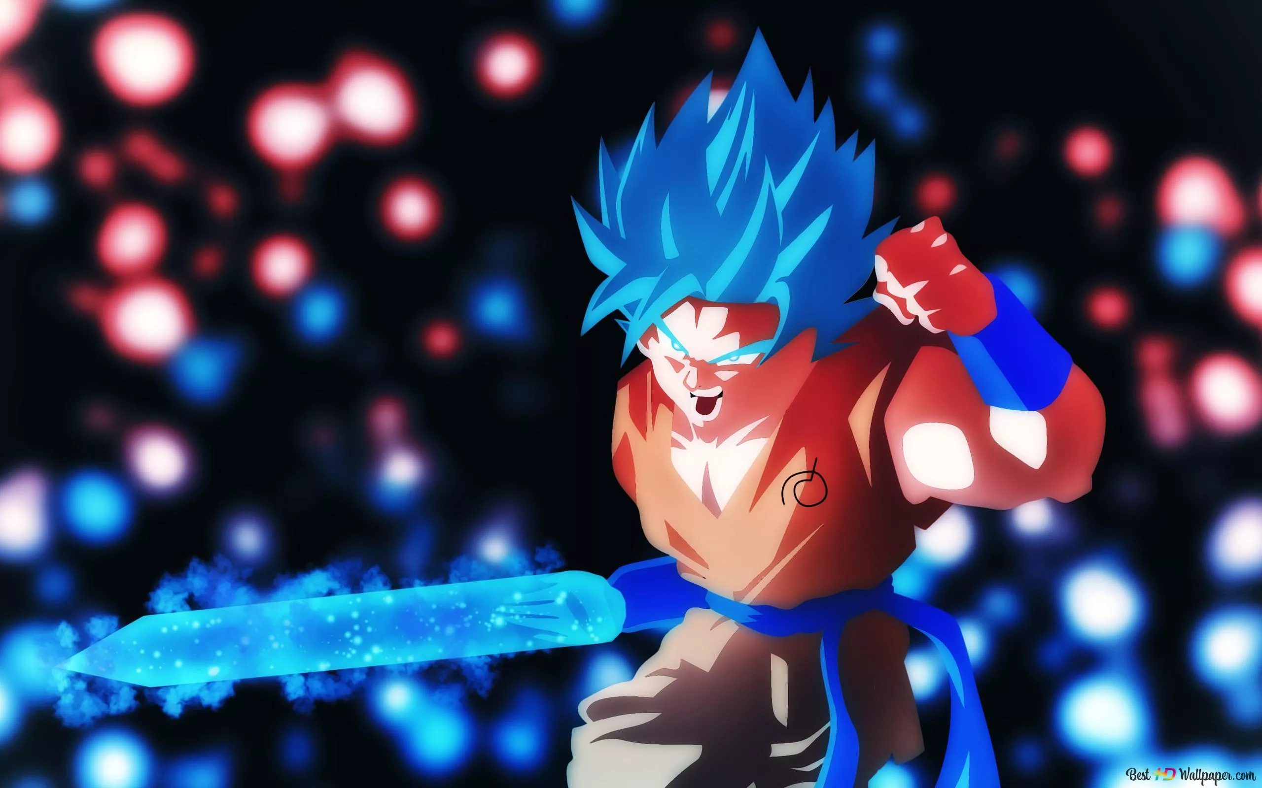 Goku with his sword 4K wallpaper download