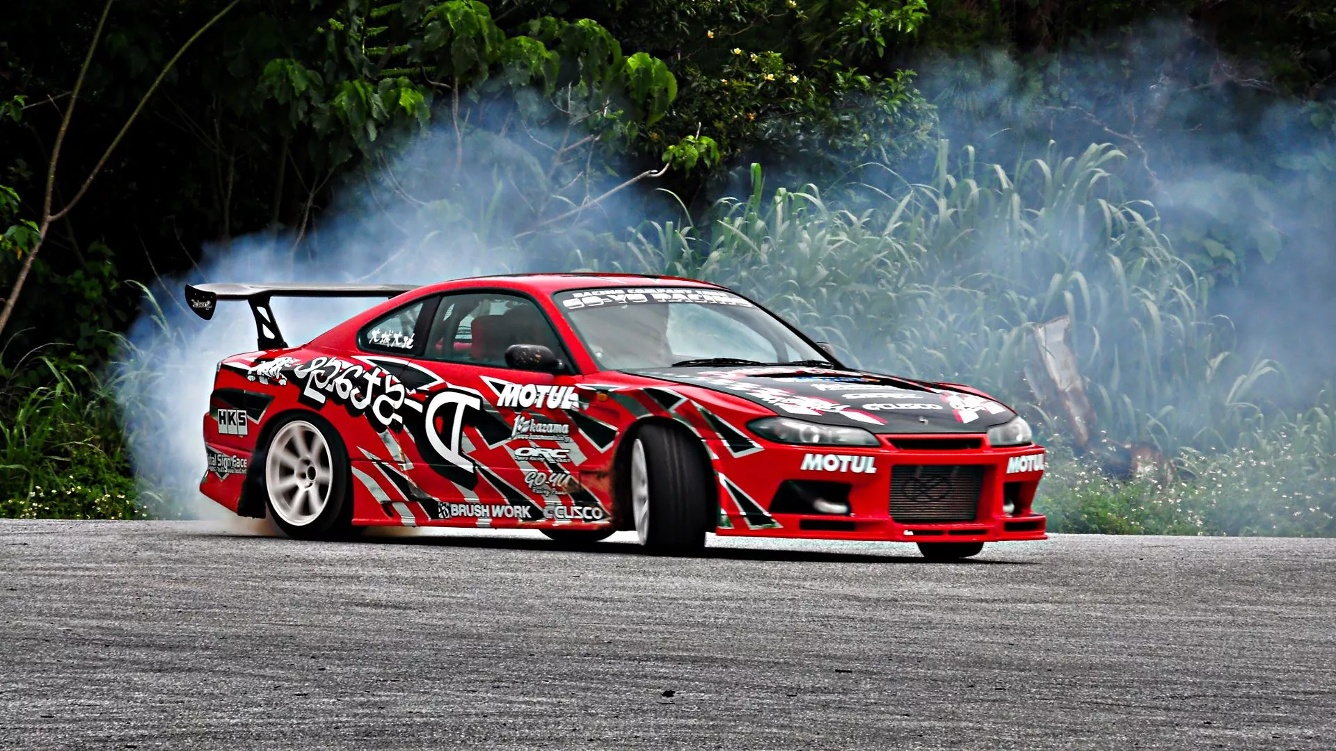 Wallpaper sport, tuning, smoke, skid