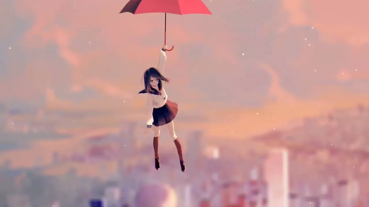 Anime Umbrella Girl Live Wallpaper
