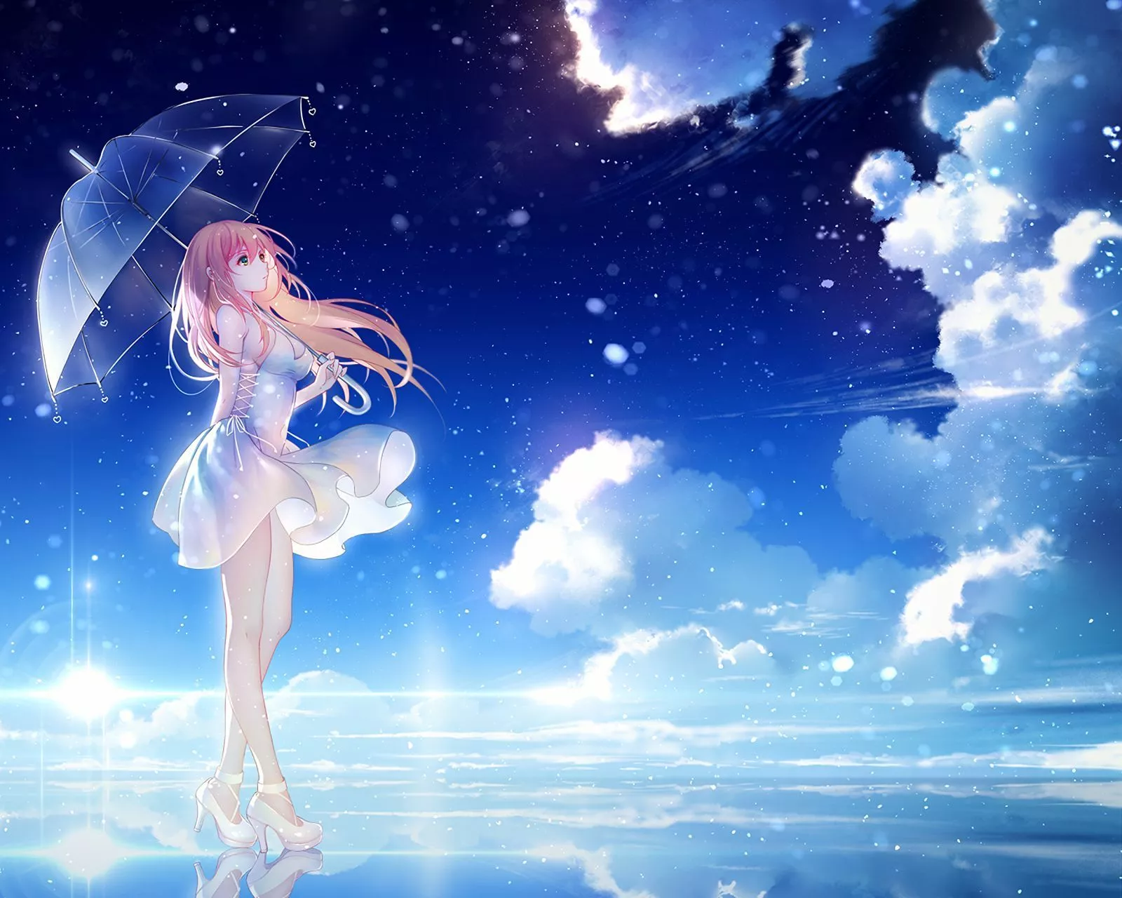 Mobile wallpaper: Anime, Girl, Umbrella