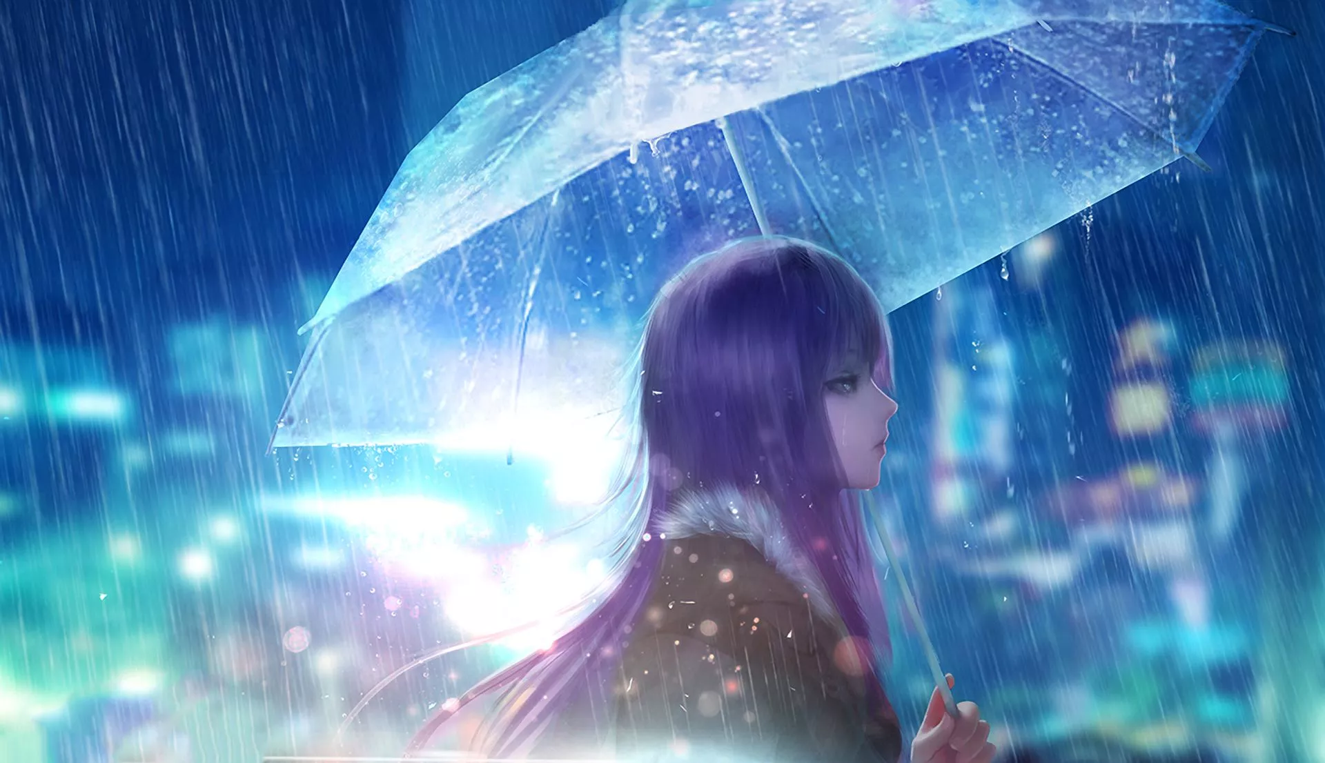 Rain Anime HD Wallpaper
