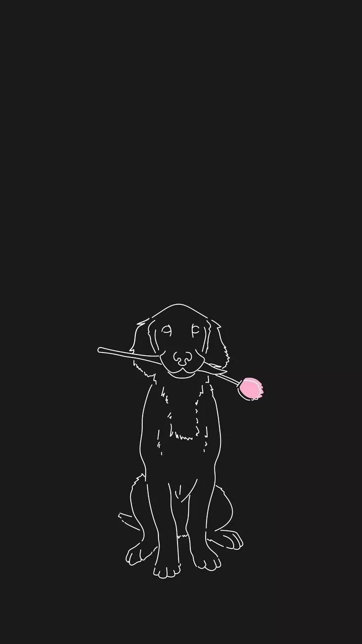 Dog Minimal Wallpaper