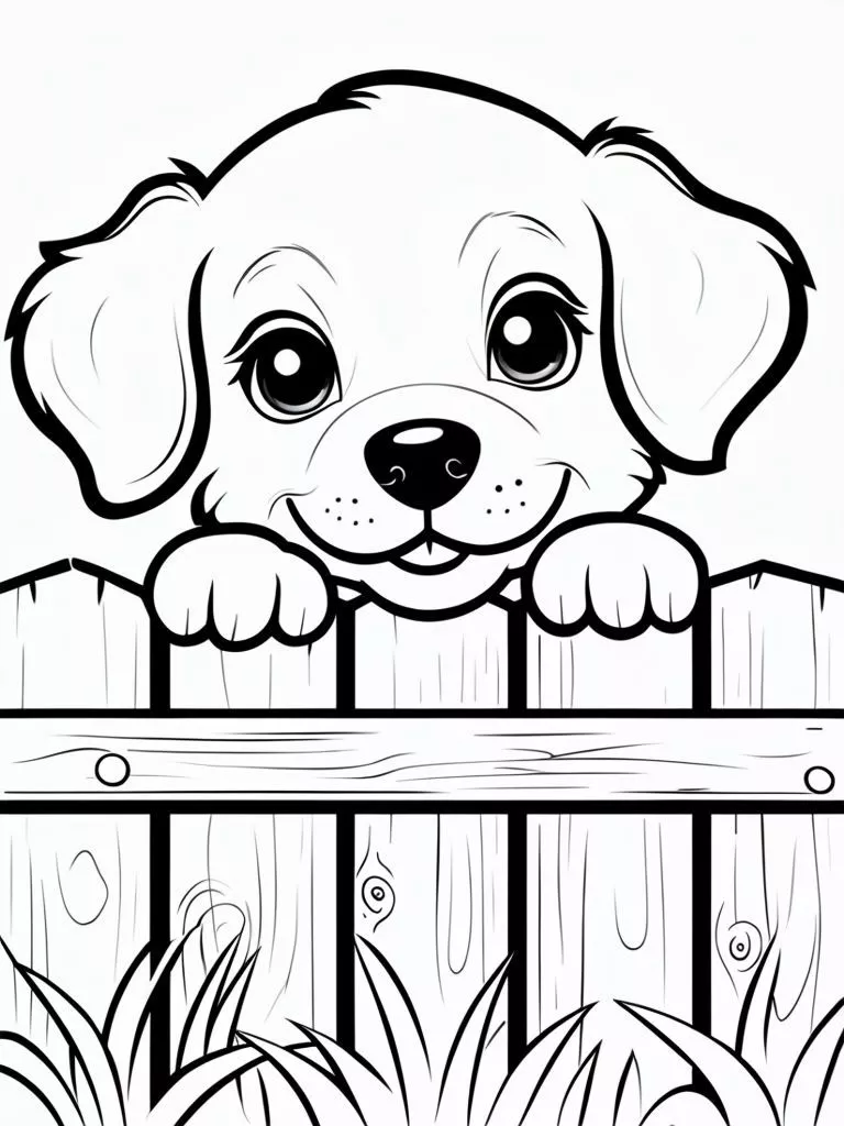 Free and customizeable drawing of a dog