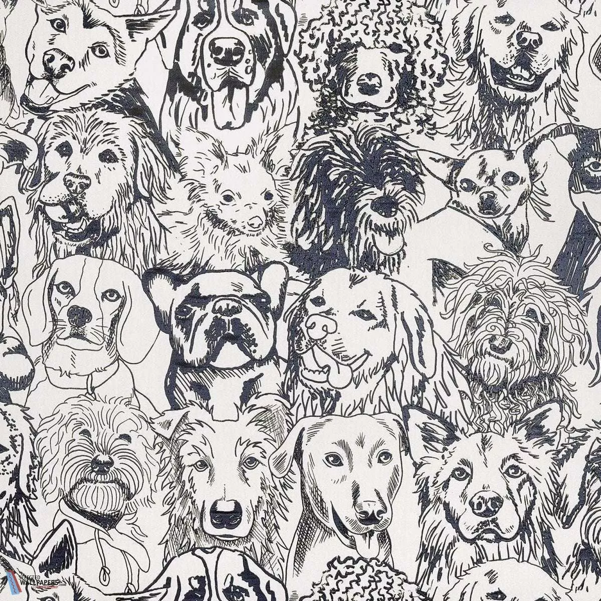 Designer Dogs Wallpaper Pierre Frey
