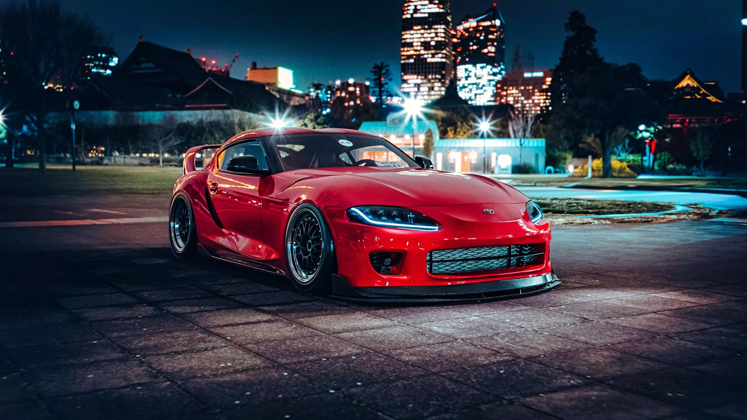Toyota Supra A90 Wallpaper 4K, Red cars