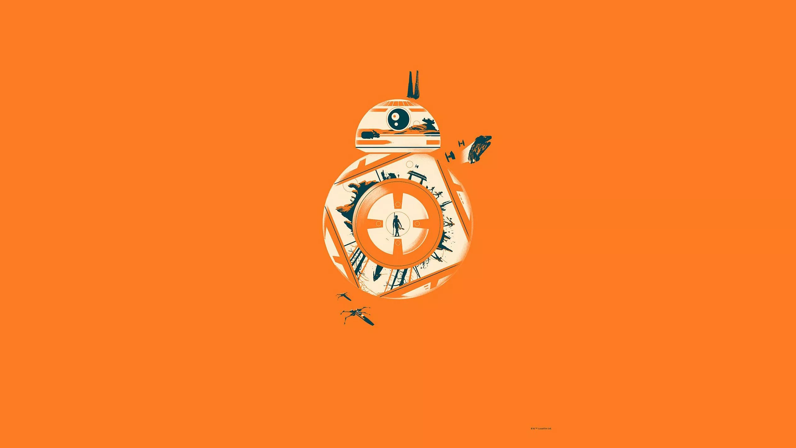 BB 8 Star Wars Wallpaper, HD Minimalist