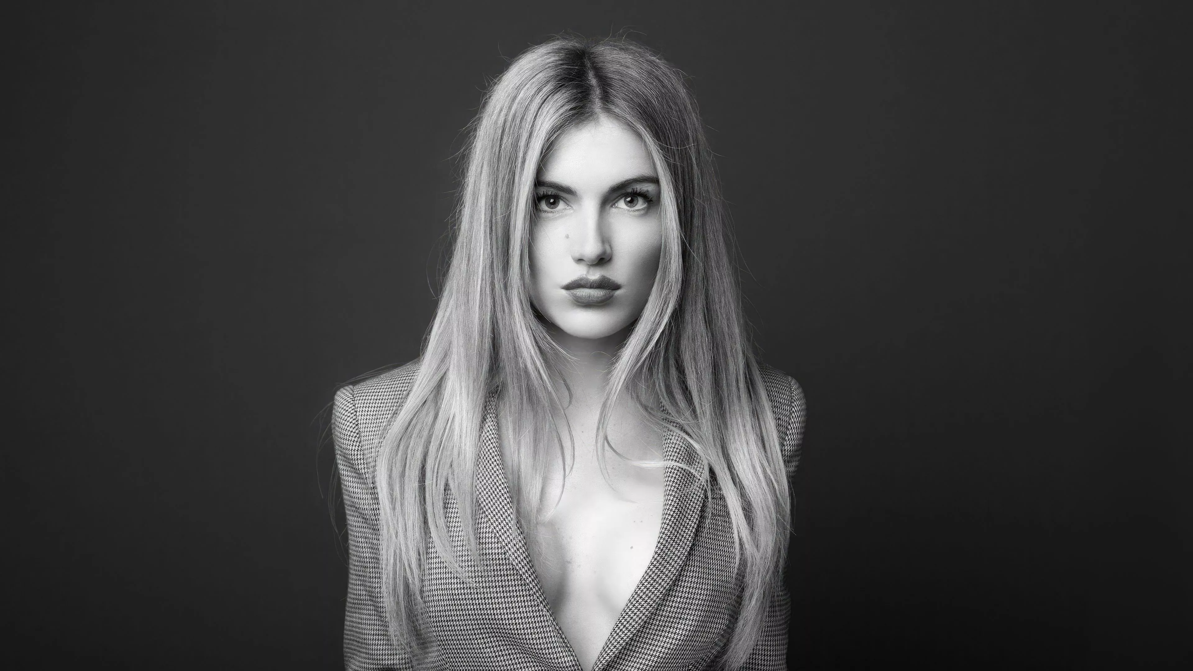 Girl Monochrome 4k Wallpaper, HD Girls