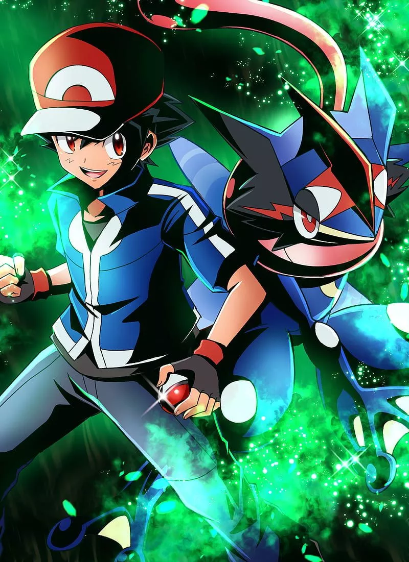 Ash Greninja, ash, greninja, pokemon