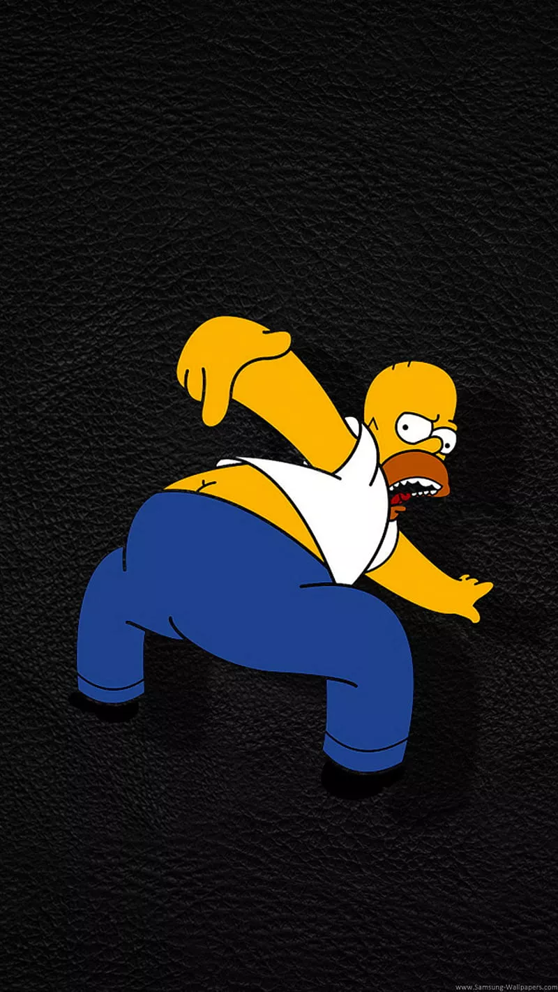 Simpsons, black, cartoon, comedy, funny, HD phone wallpaper