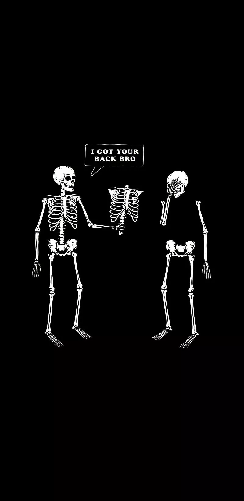 I Got Your Back Bro, Bones, Skull, Comedy, Skeleton, Funny, HD phone wallpaper