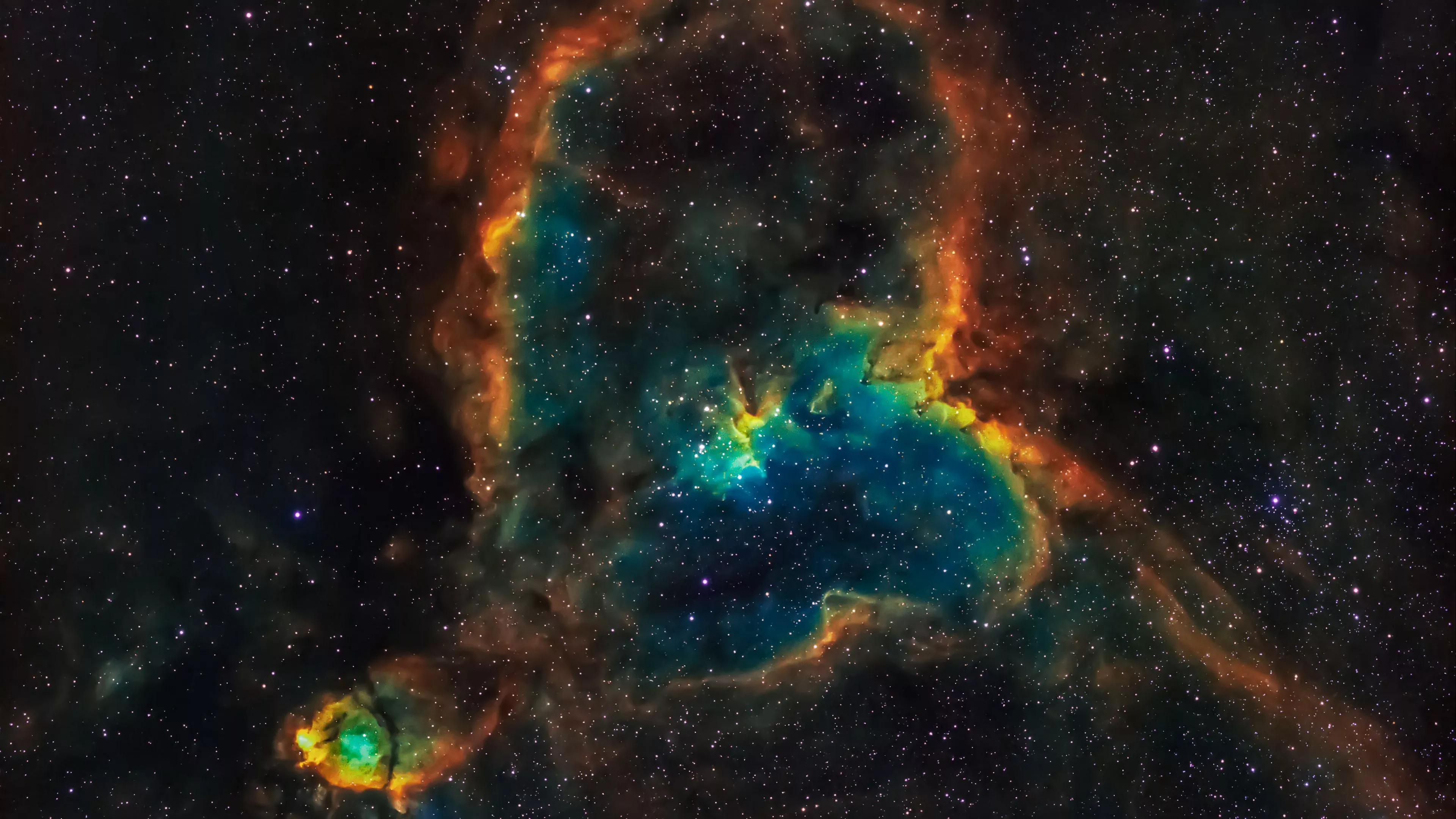 Green Yellow Orange Nebula Glow Space