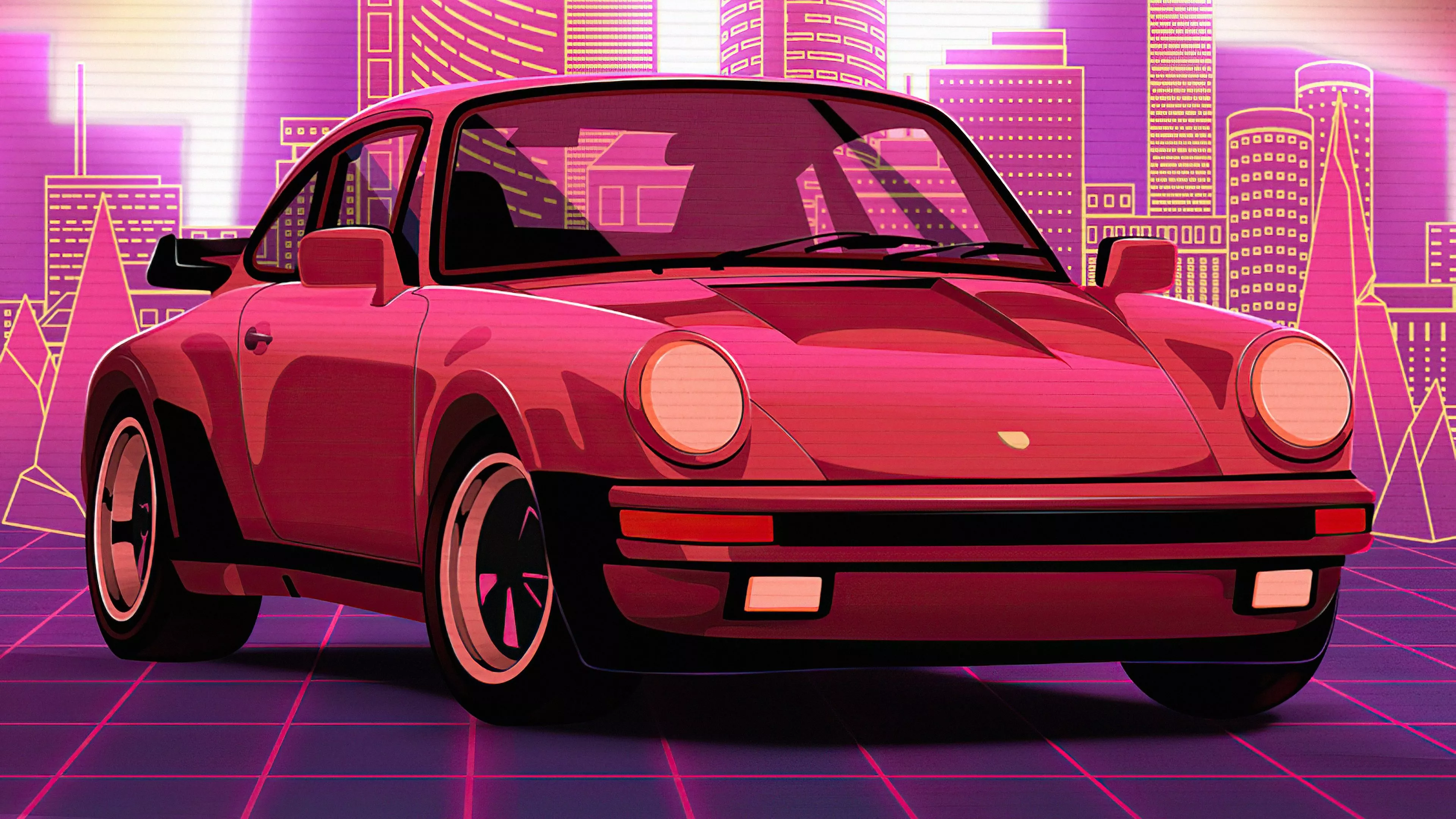 Porsche Retro Style Wallpaper, HD Artist