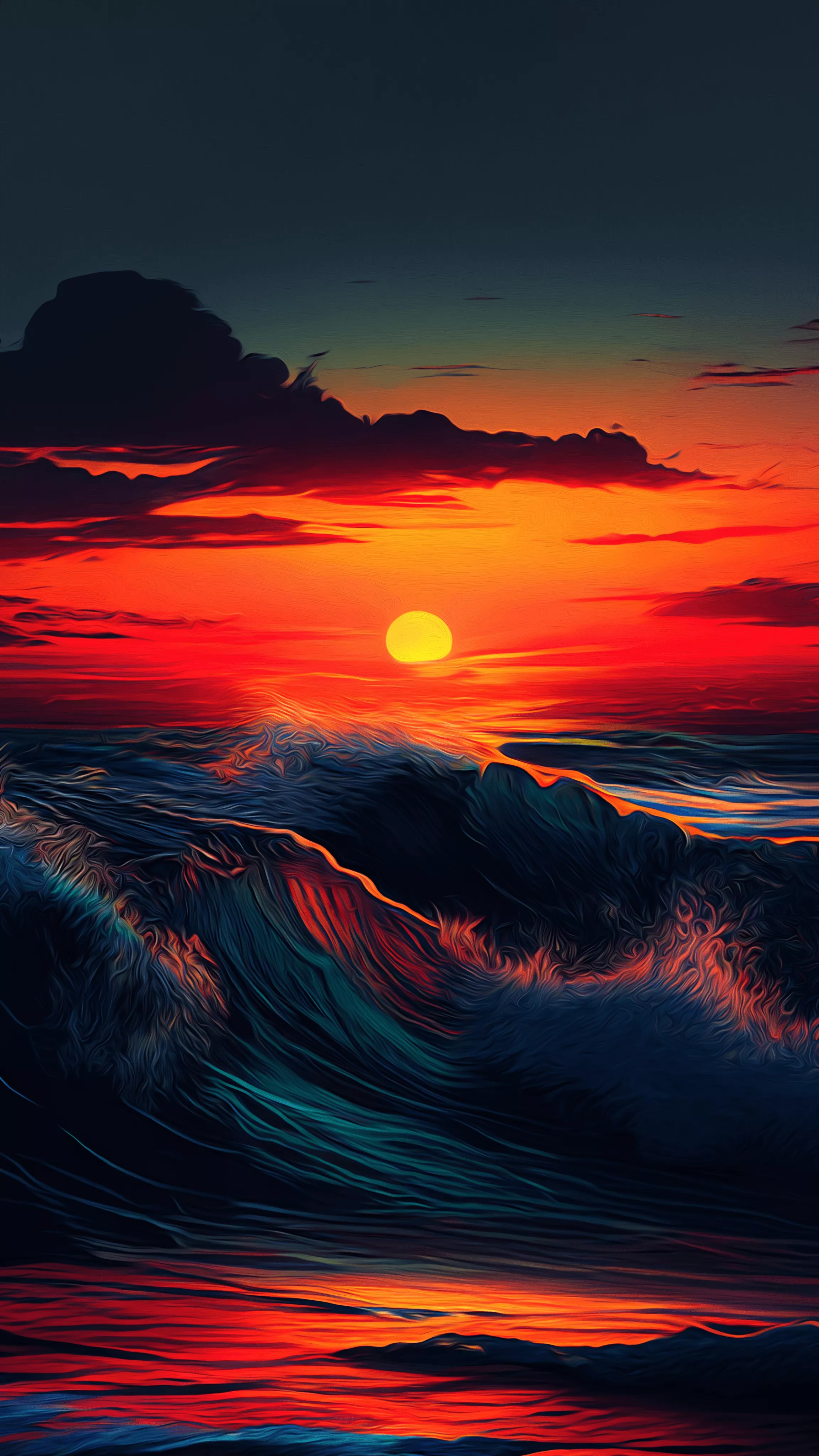 Wallpaper iPhone: Beautiful 4K Sunset