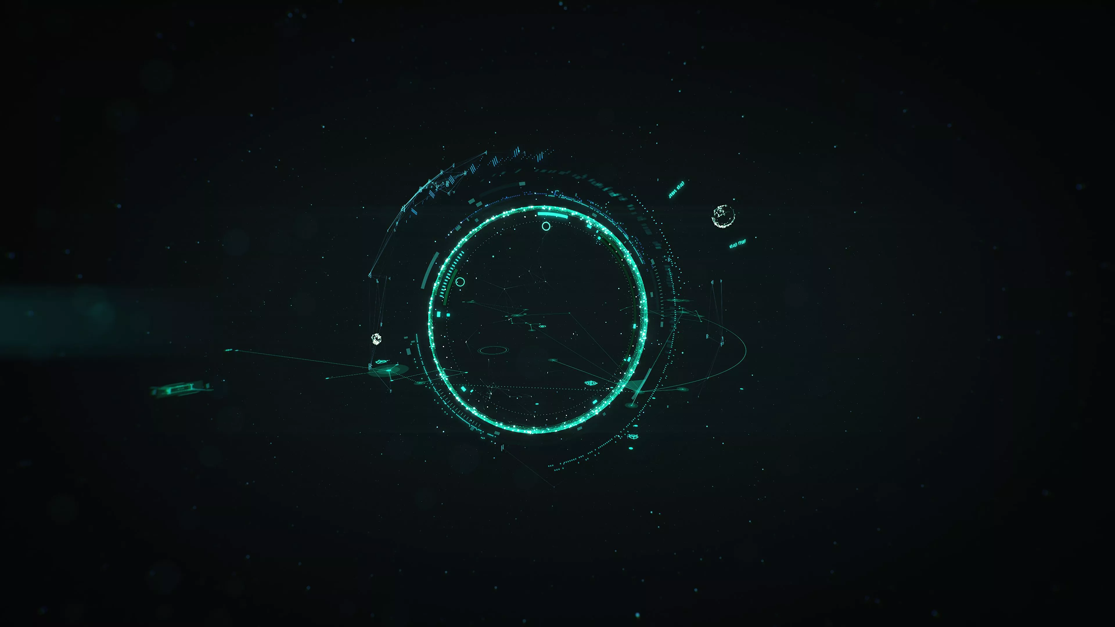 Hi Tech Interface Abstract 4K Wallpaper