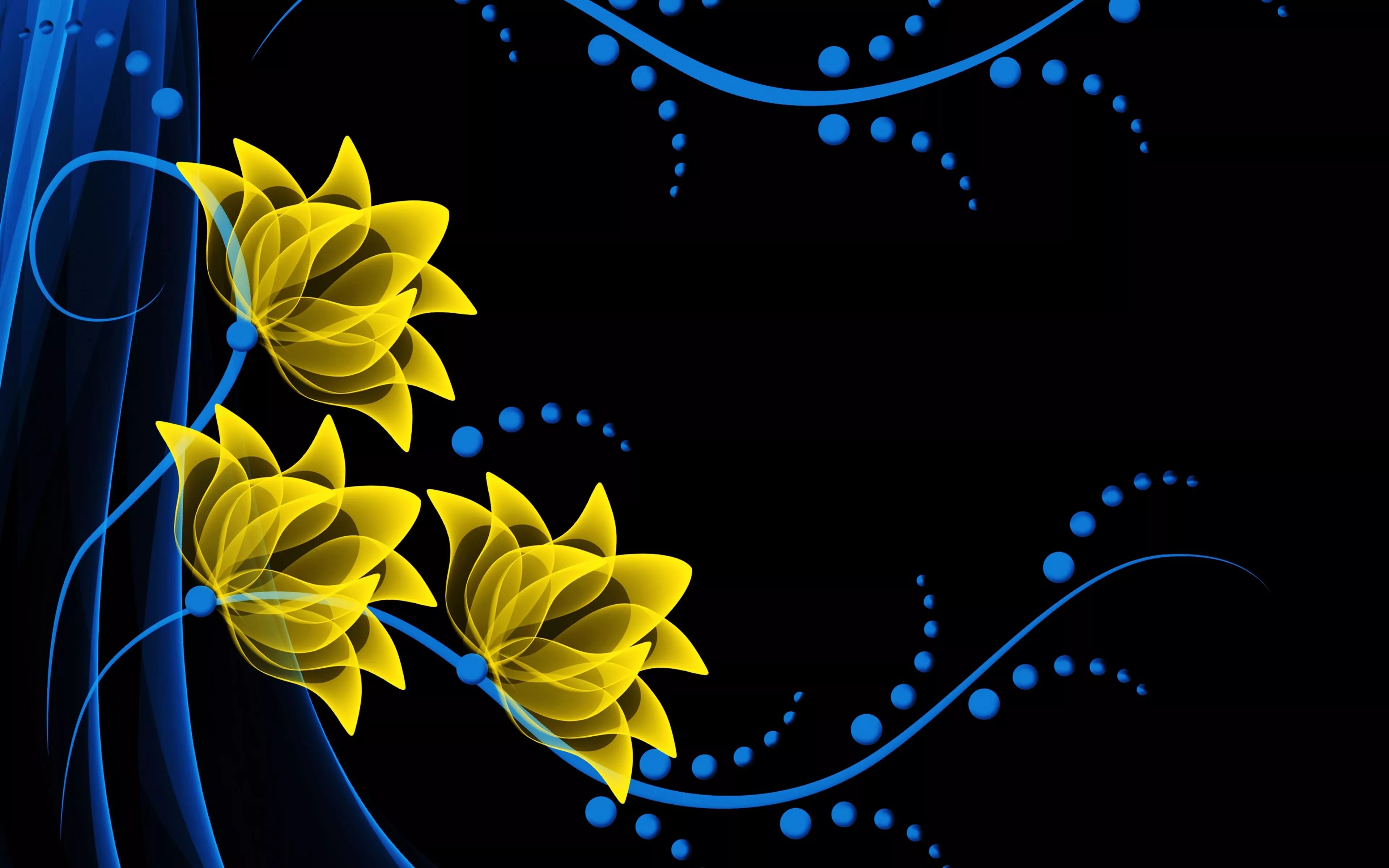 Neon Floral Delight Ultra HD Wallpaper