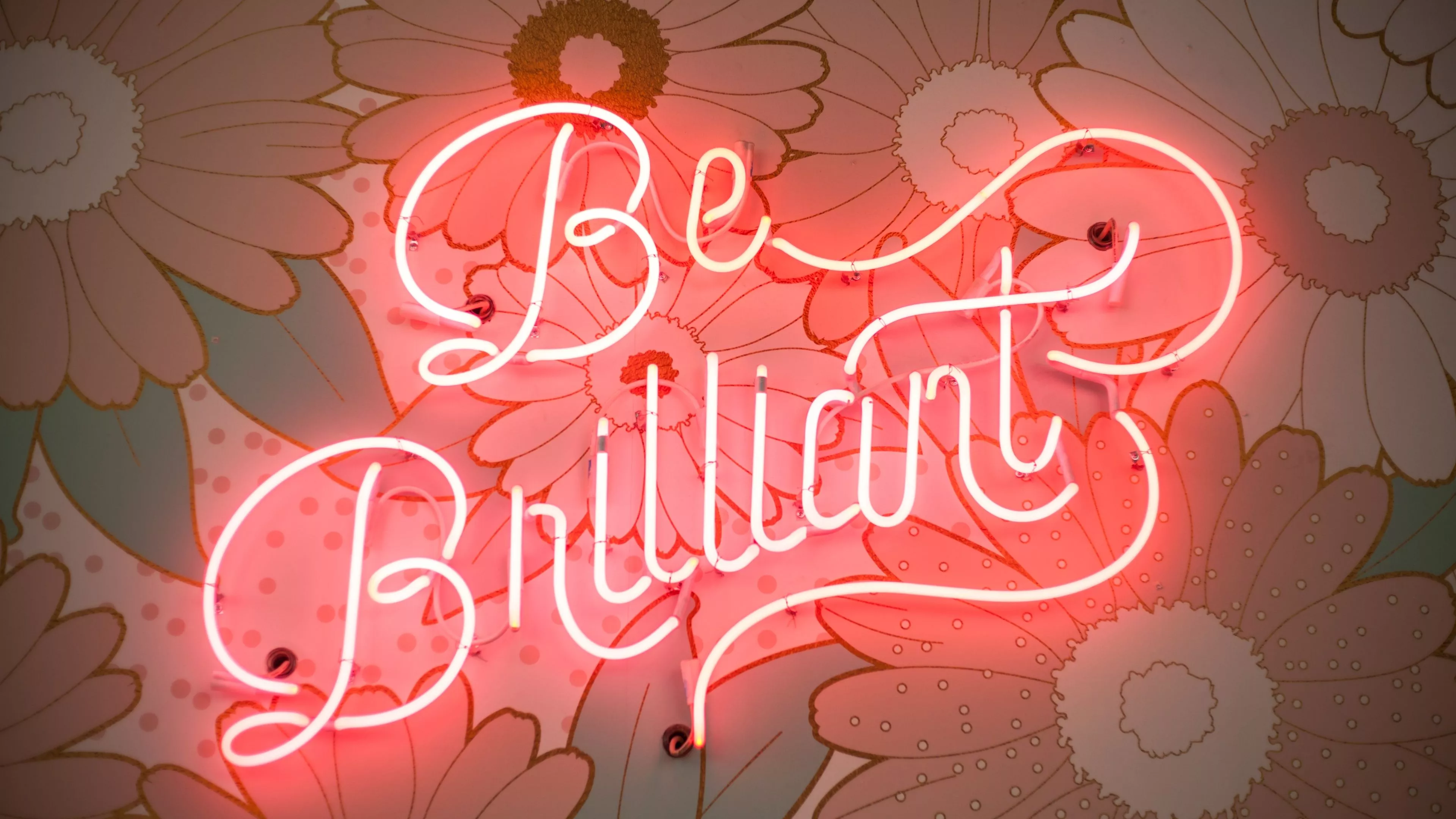 Be Brilliant Wallpaper 4K, Neon light