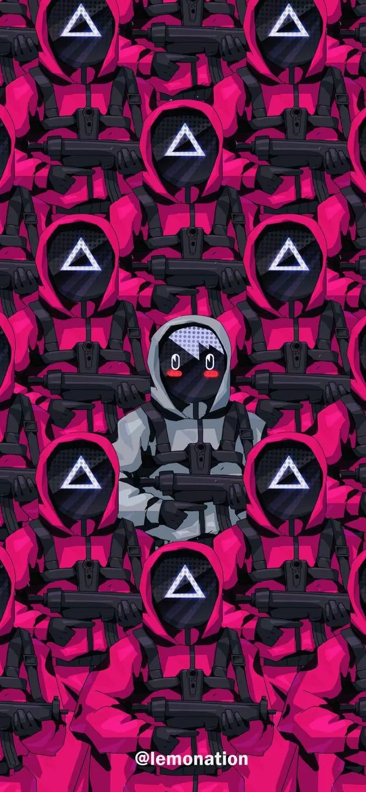Squid Game Soldiers IPhone Wallpaper