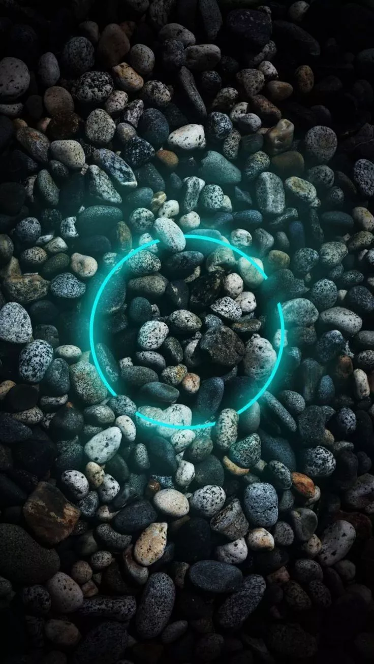Neon Circle Nature iPhone Wallpaper