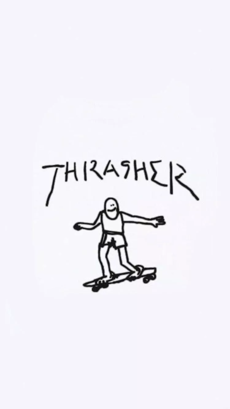 White Thrasher Skateboard iPhone