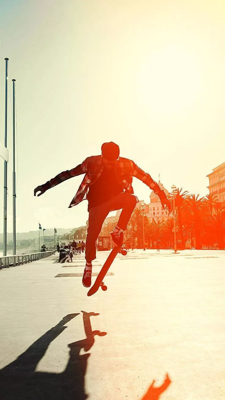 Skater At Open Space Skateboard iPhone