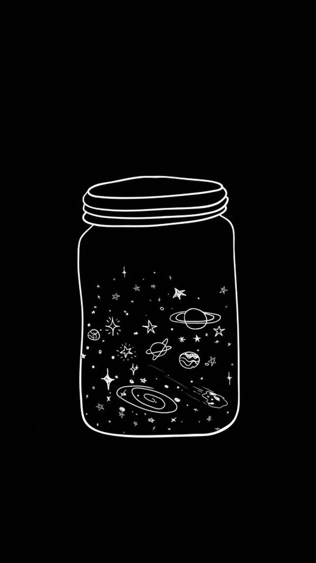 iPhone Aesthetic Space Jar Wallpaper