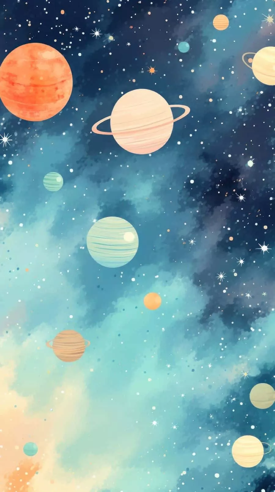Pastel Space Aesthetic Wallpaper