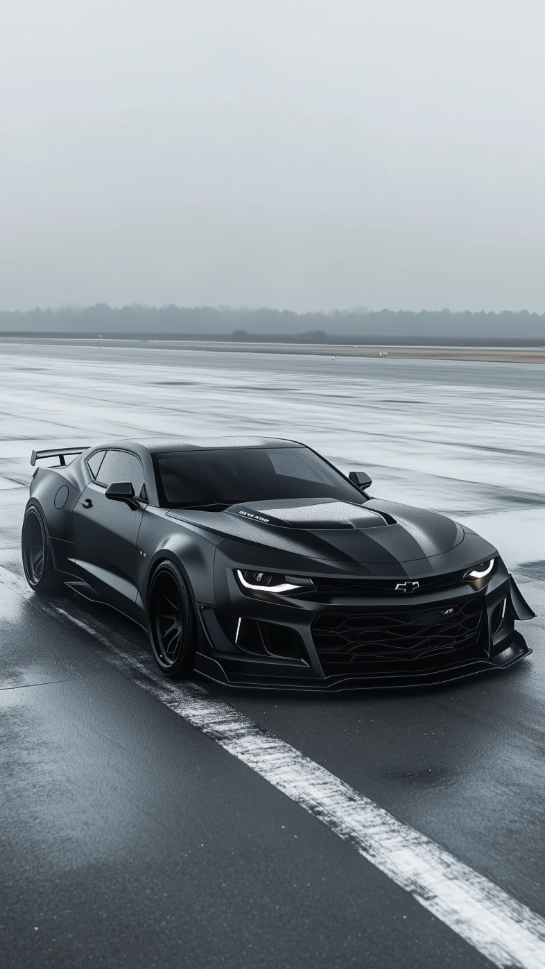 Black Chevrolet Camaro Car Mobile Wallpaper