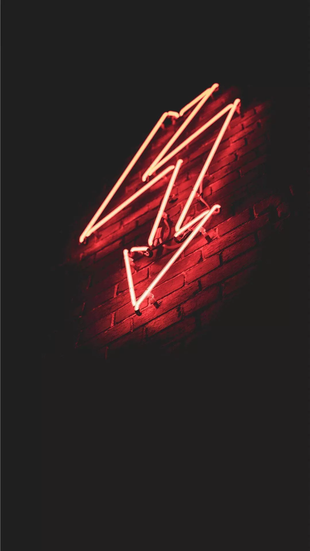 Neon Red Down Arrow Wallpaper