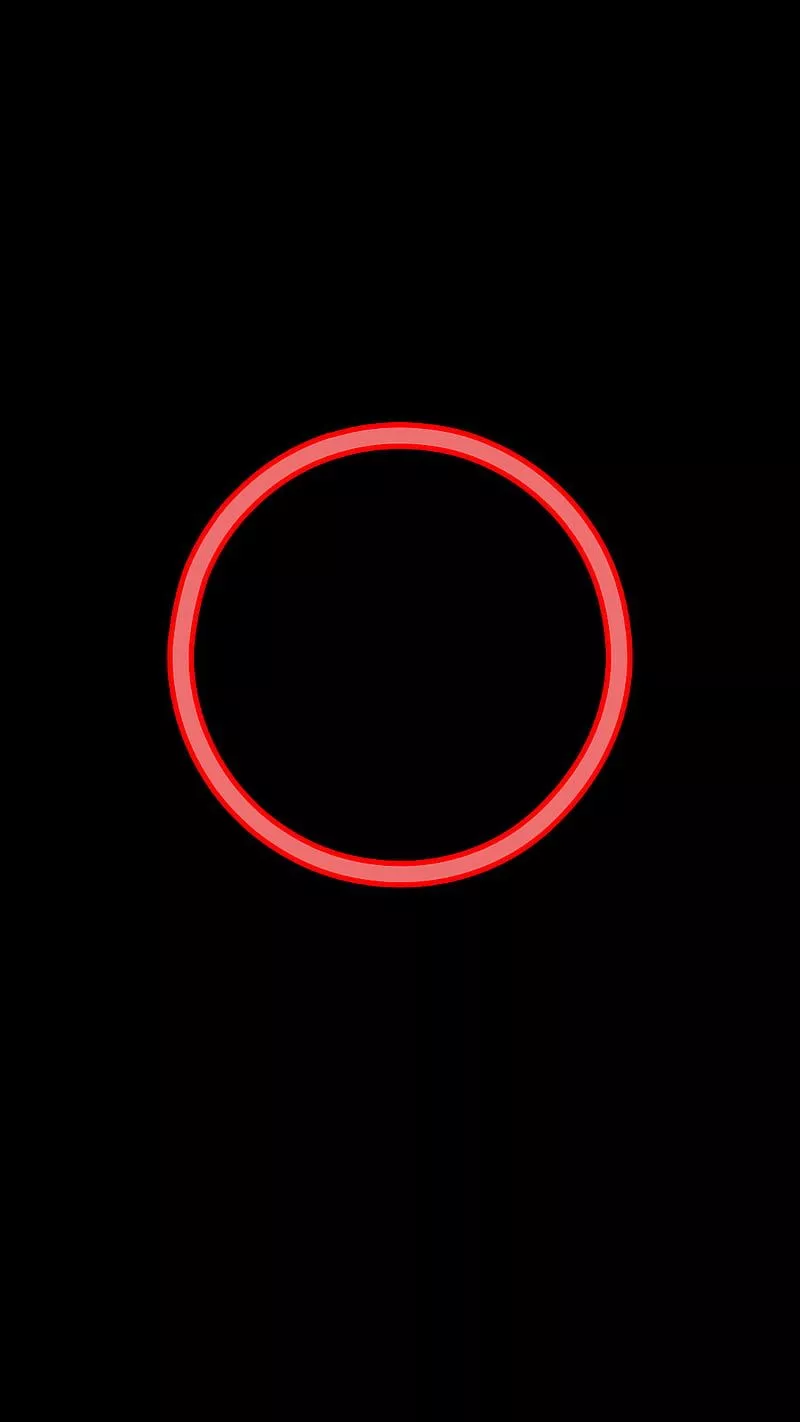 Red, circle, neon, HD phone wallpaper