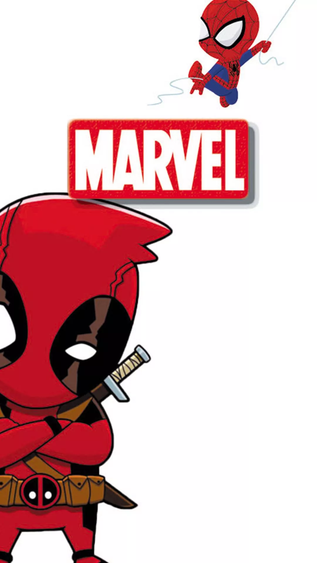 Deadpool And Spider Man Cartoon Phone