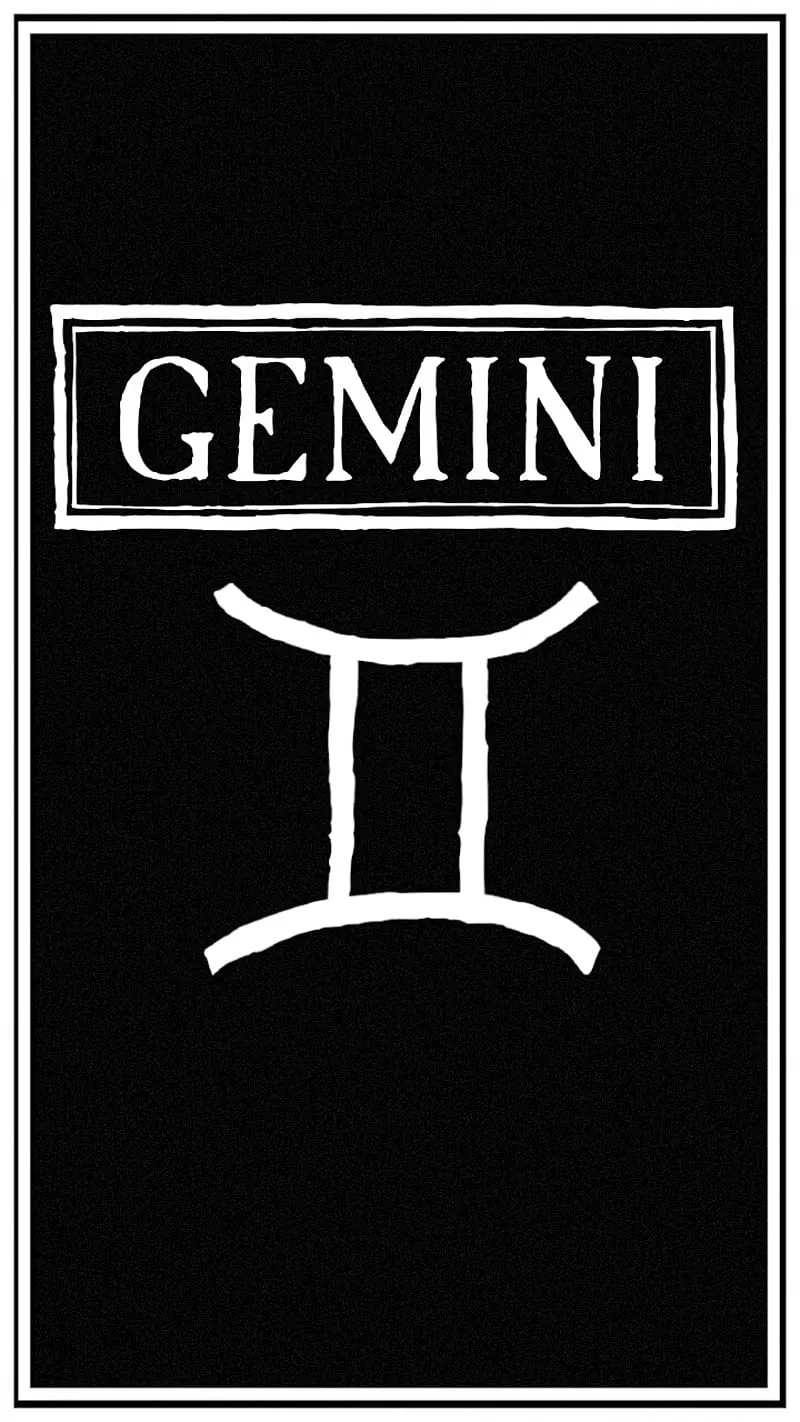 Gemini, zodiac, black, white, HD phone
