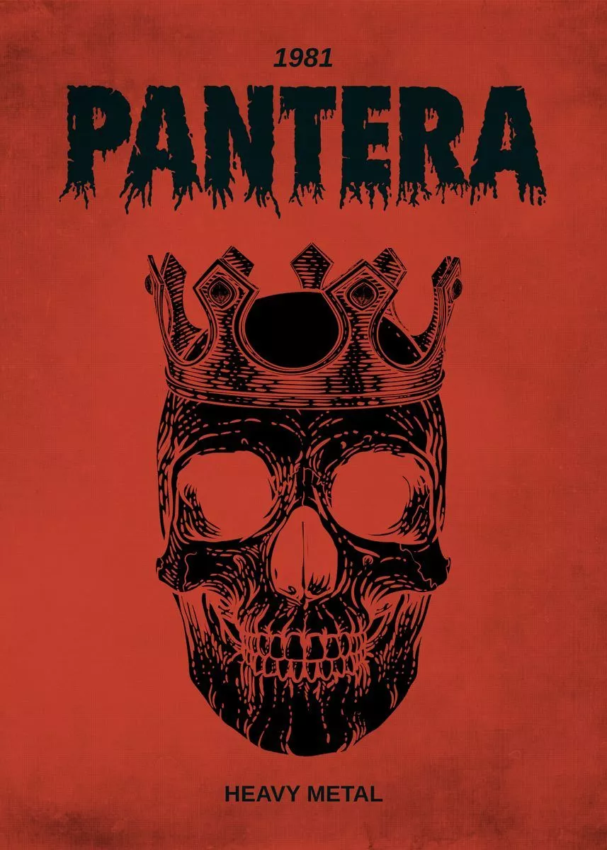 Pantera Heavy Metal Skull' Poster