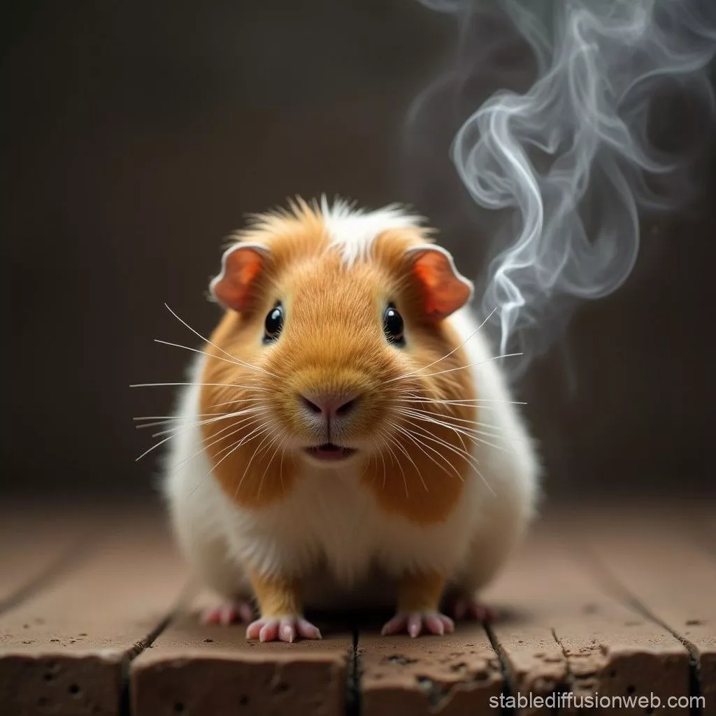 the guinea pig is smoking Prompts