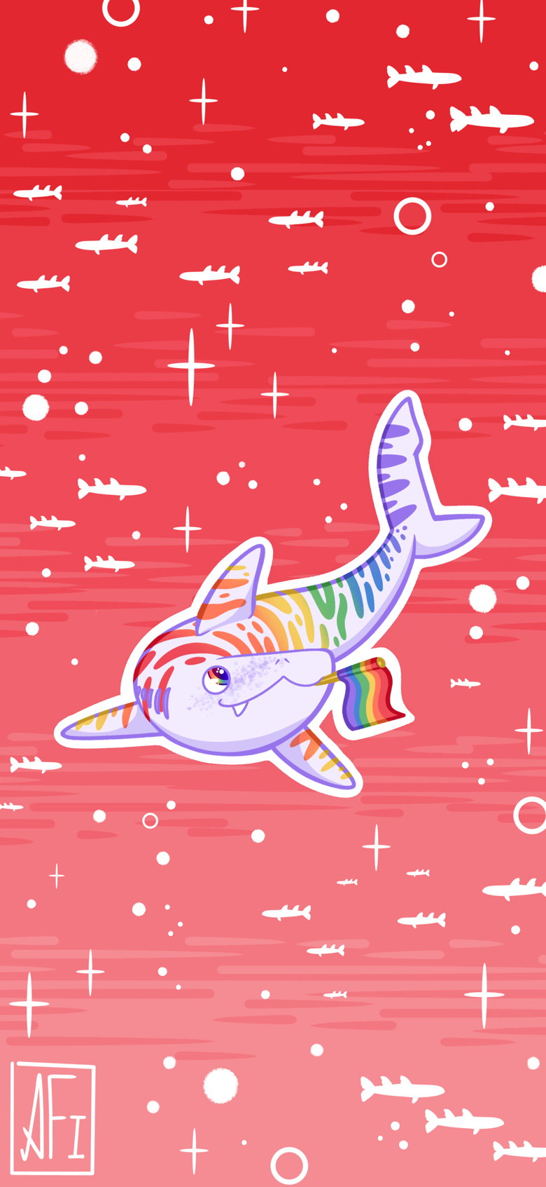 Pride Flag Tiger Shark Shark Phone
