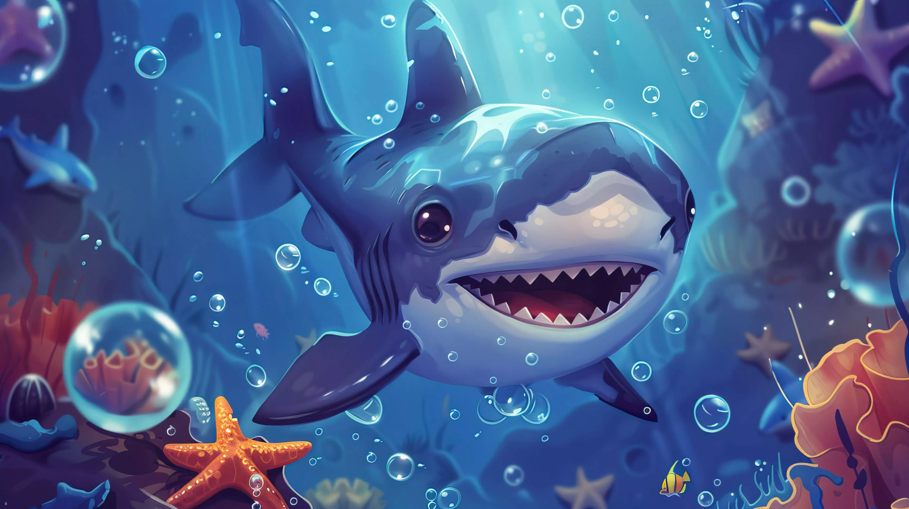 Cute Shark Wallpaper, Free, 4k