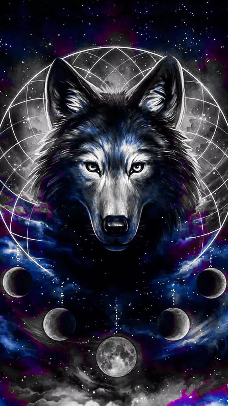 HD galaxy wolf wallpaper