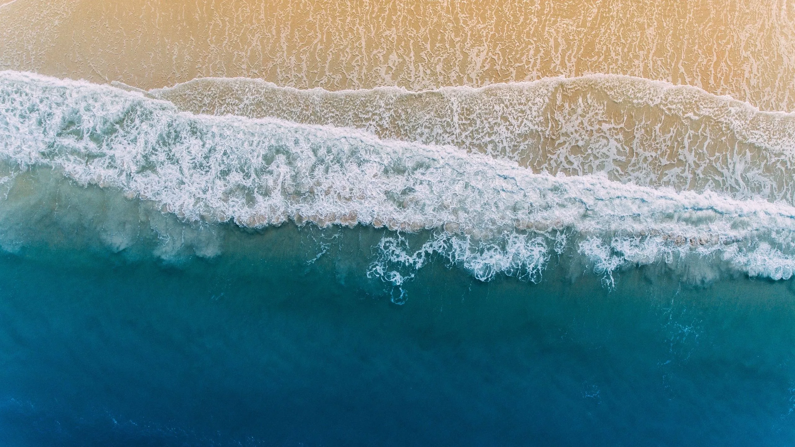 Seashore Wallpaper 4K, Beach, Aerial
