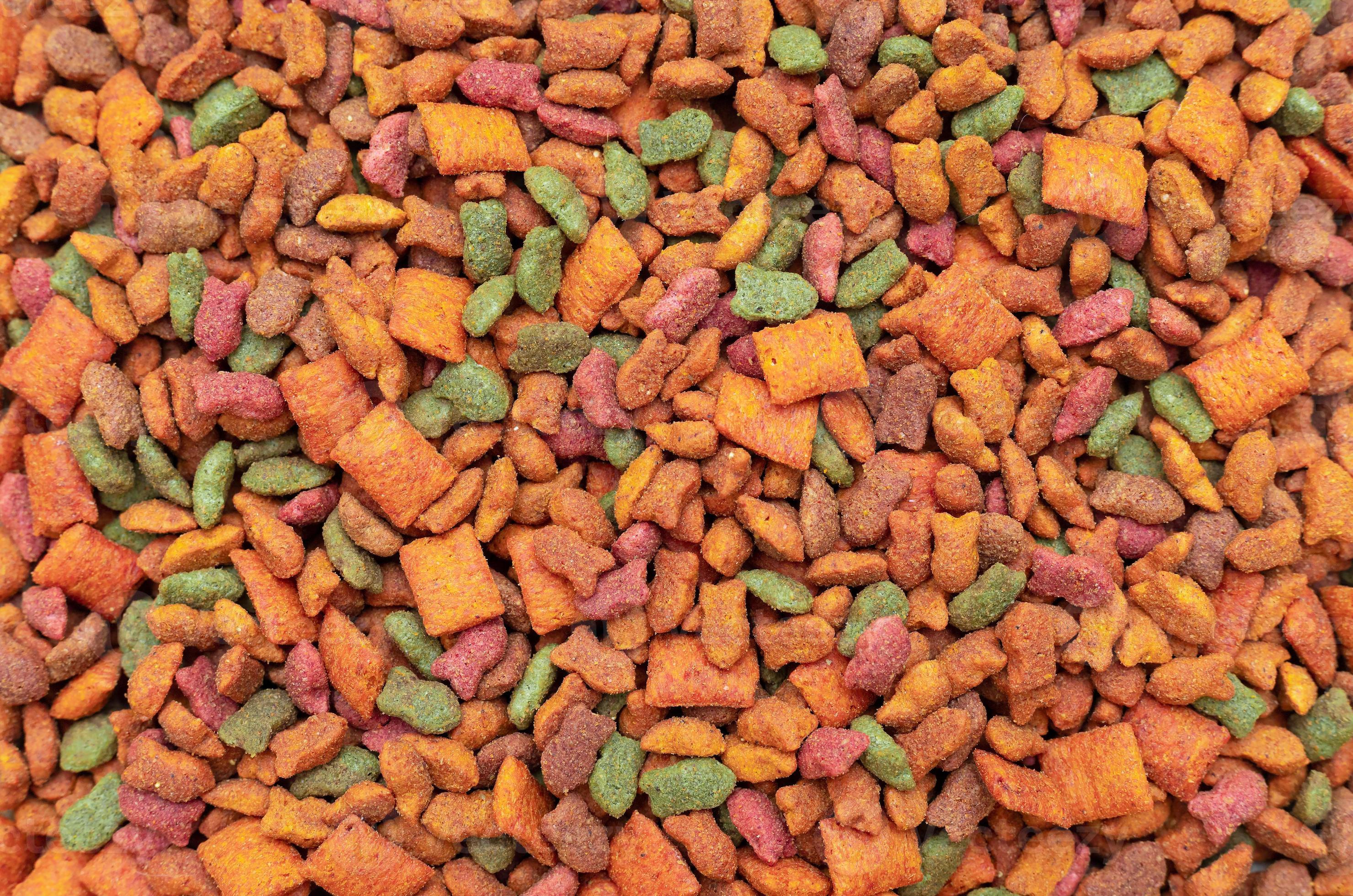 colorful dry pet food. Good nutrition
