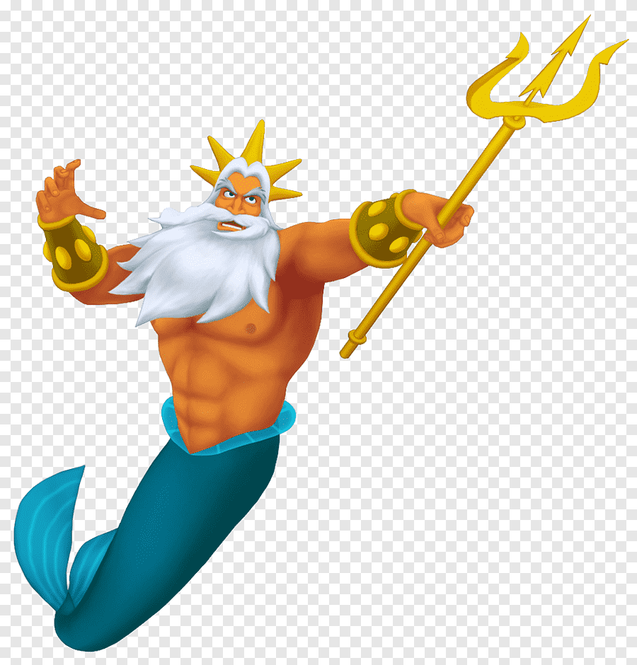 Disney King Triton illustration, King
