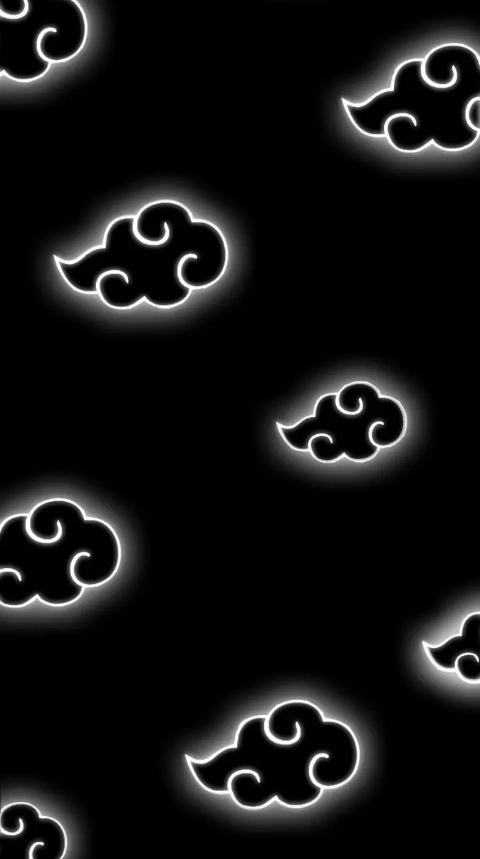 Akatsuki white neon wallpaper
