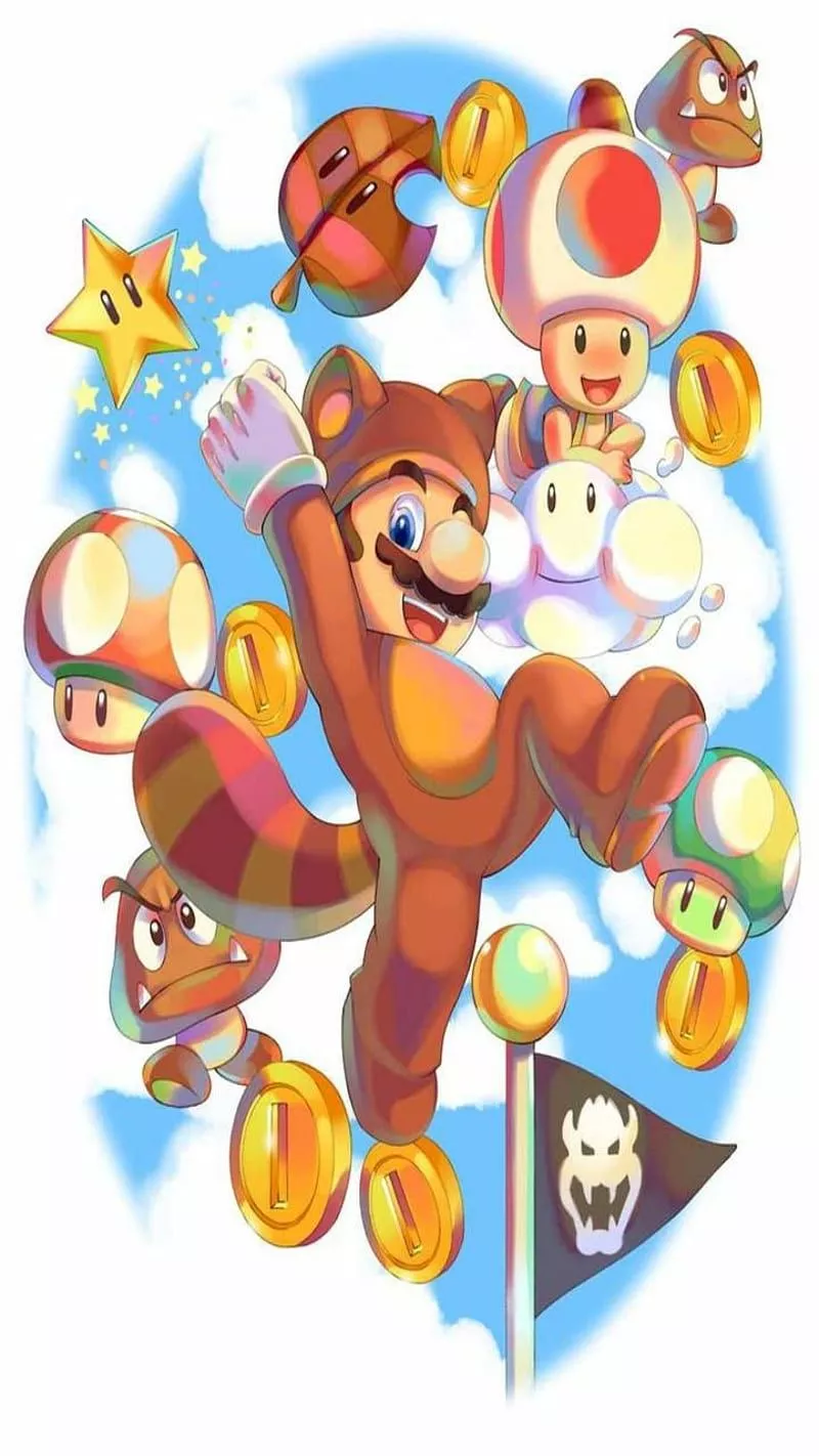 HD super mario anime wallpaper
