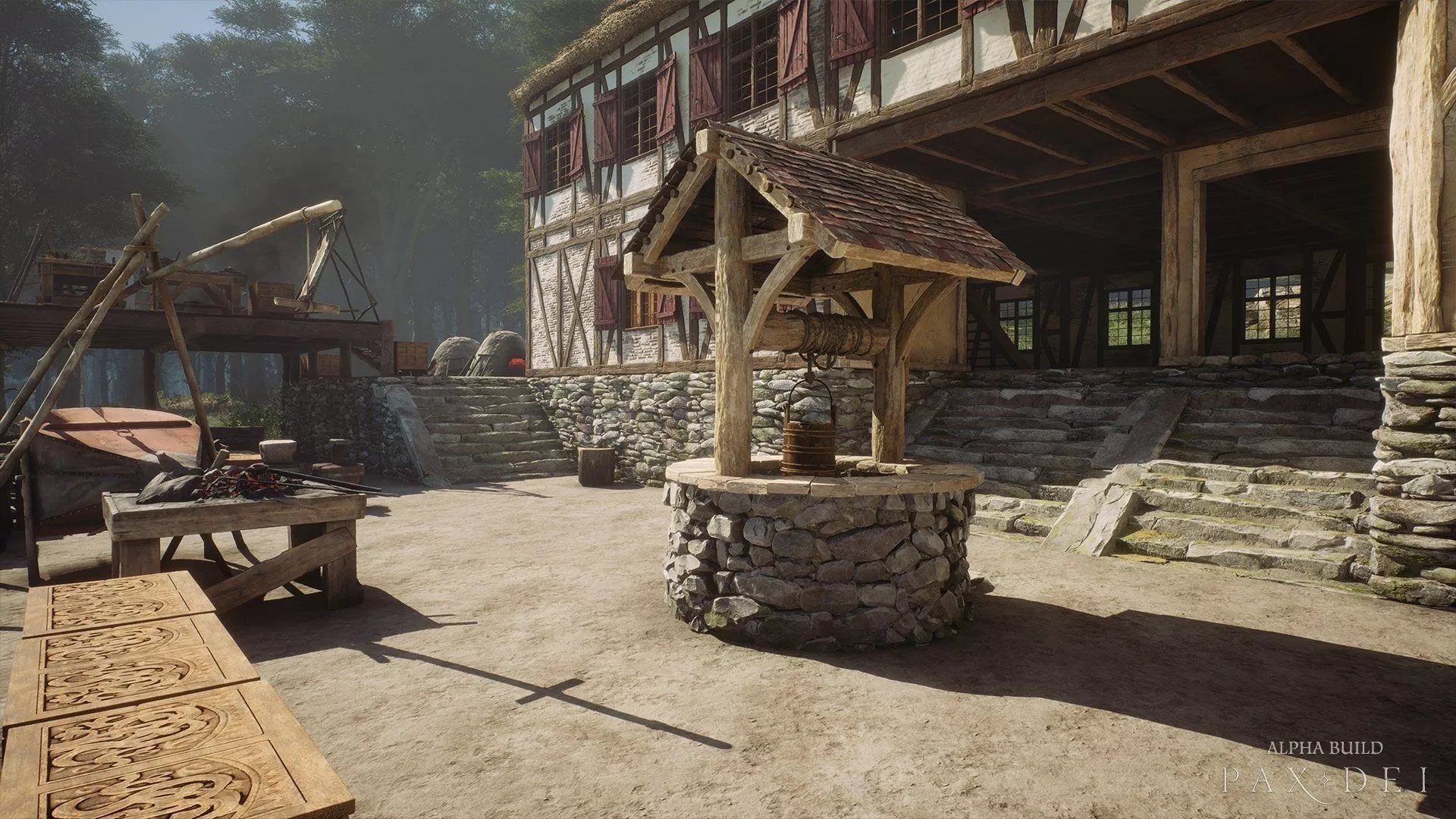 Pax Dei Well Video Game Wallpaper