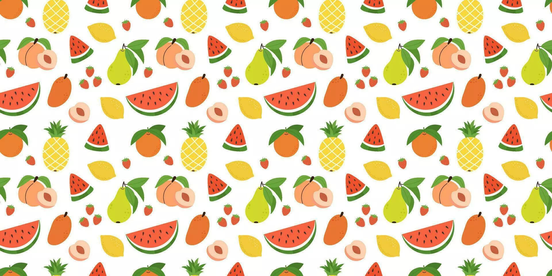 seamless pattern tropical fruit
