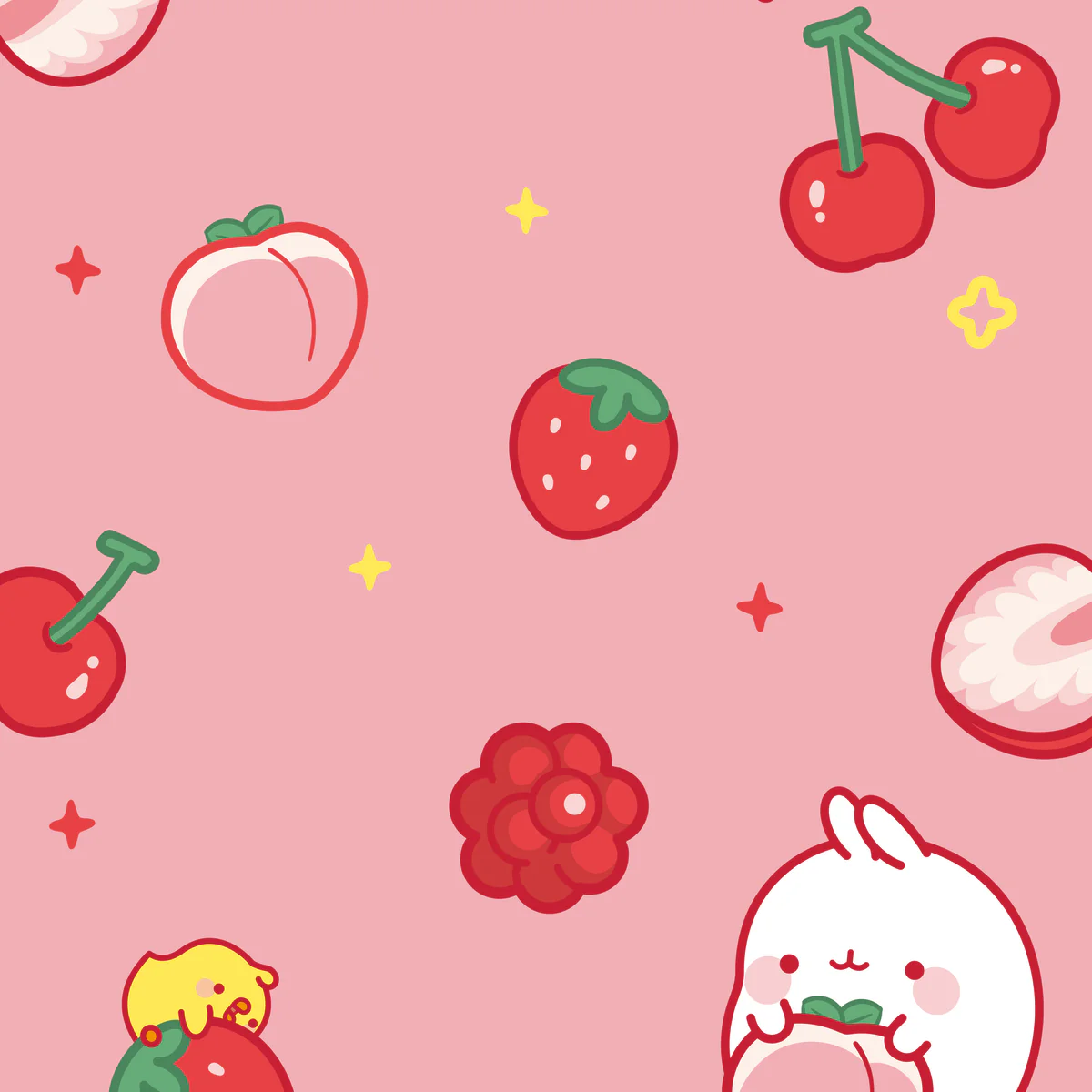 Discover The Red Fruits Wallpaper of Molang